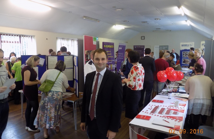 Luke Hall MP at the Jobs Fair