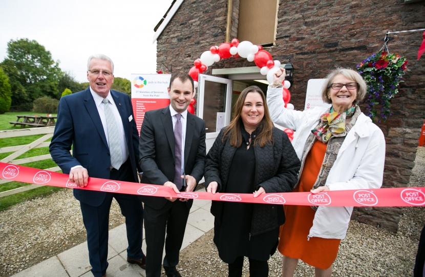 Luke Hall MP at the Grand Opening of the Post Office