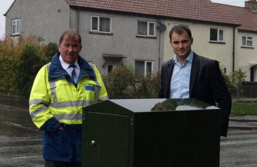 Luke with a Broadband cabinet