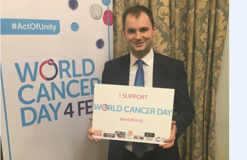 Luke celebrating World Cancer Day