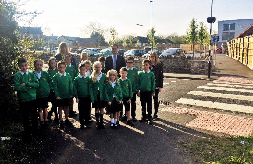 Luke and the local Schoolchildren at the site.