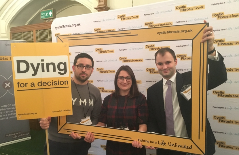 Luke Hall with Liz and Shane Brennan at the Parliamentary Reception 