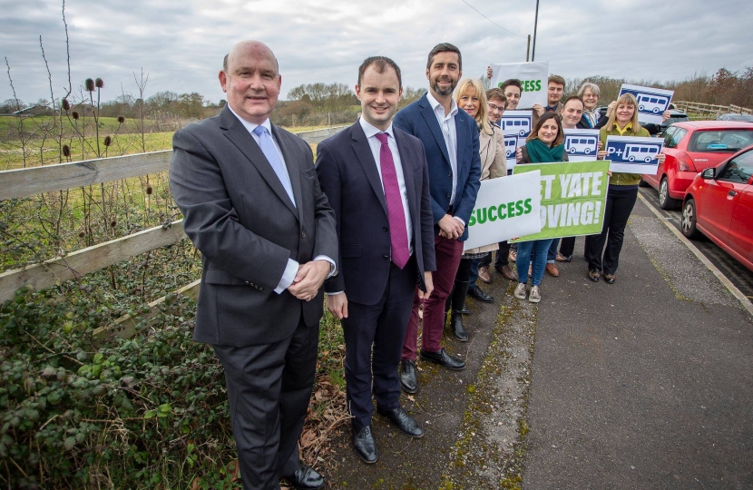 Yate Park and Ride Luke Hall MP Tim Bowles Toby Savage