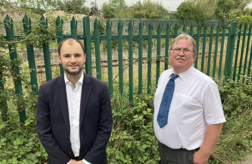 Luke Hall MP Charfield Station