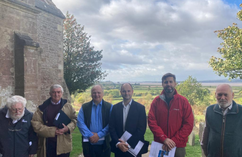 Luke Hall MP with Councillors and SVFDG members 