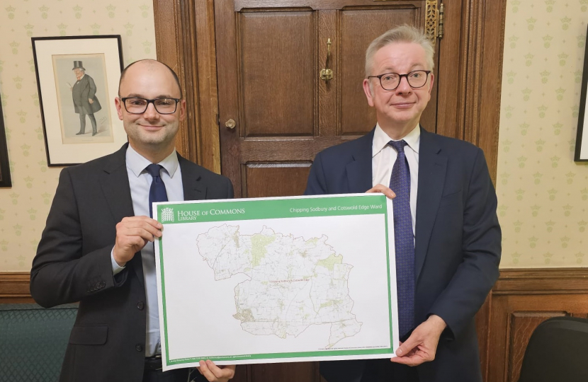 Luke with Michael Gove