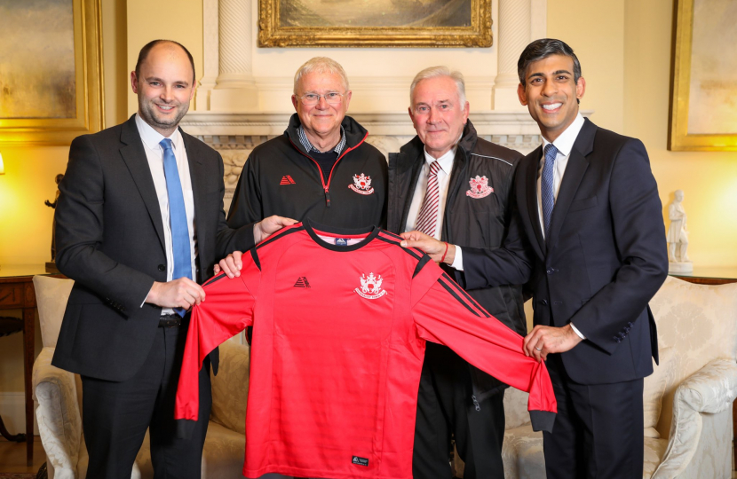 Thornbury Town FC in Downing Street