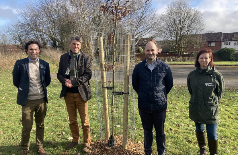 Luke with members of the Woodland Trust and Forest of Avon Trust 