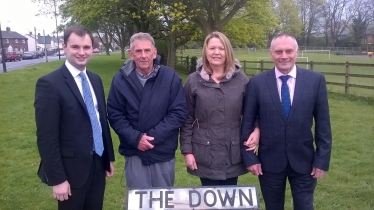 right is; Luke Hall MP, Cllr David Chubb, Local Campaigner Karen Blick and Alveston Cllr Steve Blick. 