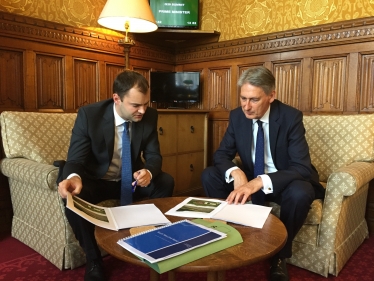 Luke with Phillip Hammond