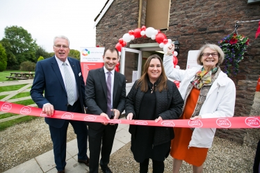 Luke Hall MP at the Grand Opening of the Post Office