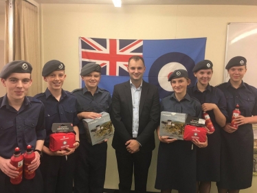 Luke Hall MP with the Cadets