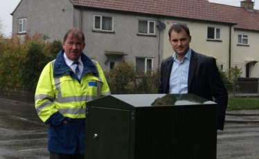 Luke at a Broadband Cabinet