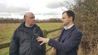 Luke and Tim at the proposed Buckover site