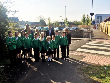 Luke and the local Schoolchildren at the site.