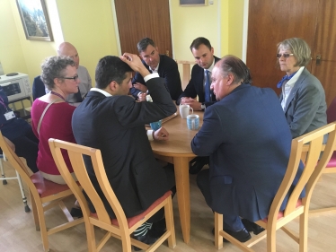 Luke with Janet Rowse and Senior Councillors discussing Health issues.