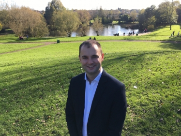 Luke Hall MP in Kingsgate Park