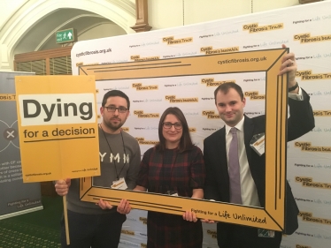 Luke Hall with Liz and Shane Brennan at the Parliamentary Reception 