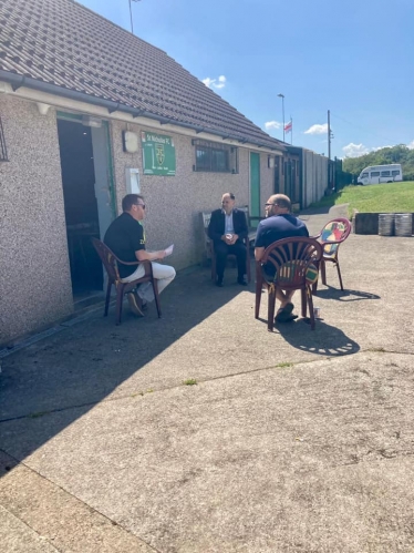 Luke Hall MP meeting with St Nicholas Football Club