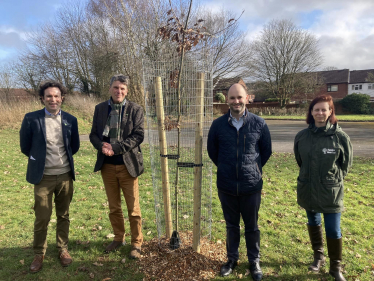 Luke with members of the Woodland Trust and Forest of Avon Trust 