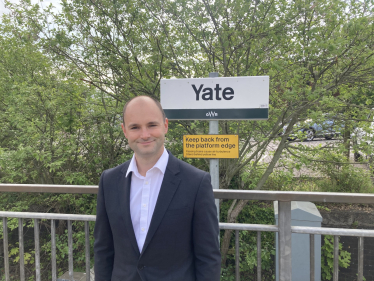 Luke Hall MP Yate Railway Station